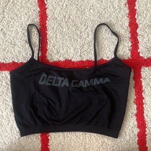 delta gamma reflective crop top